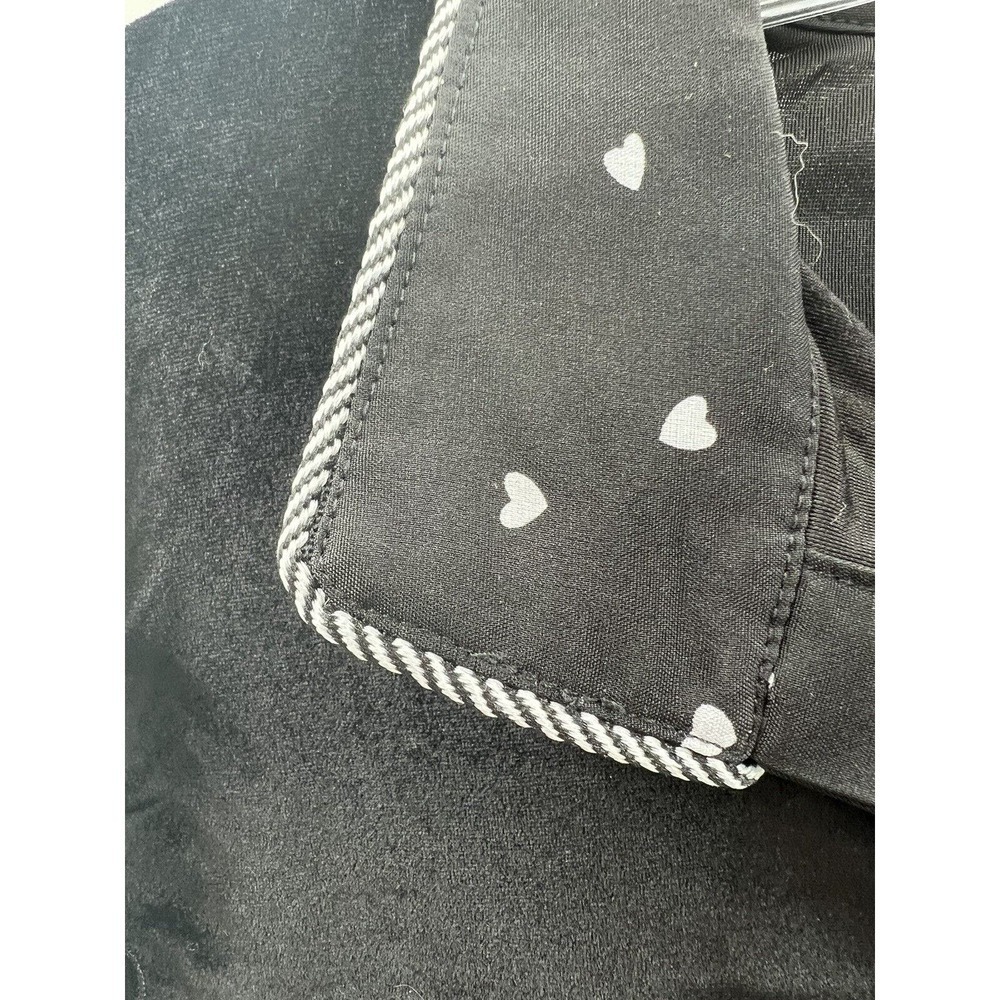 The Shirt Rochelle Behrens Women’s Long Sleeve Black Hearts Grale Shirt S NWT - Picture 4 of 11
